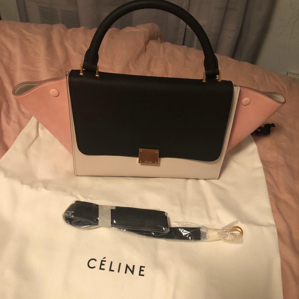 Celine Trapeze Tricolor Small Handbag
